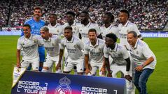 Las Vegas (United States), 24/07/2022.- The Real Madrid squad poses for photos before a pre-season game between FC Barcelona and Real Madrid at Allegiant Stadium in Las Vegas, Nevada, USA, 23 July 2022. (Estados Unidos) EFE/EPA/JOE BUGLEWICZ
