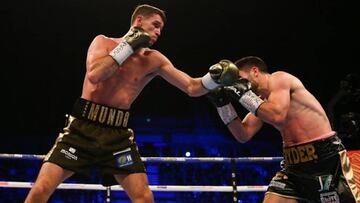 Callum Smith y John Ryder durante su combate.