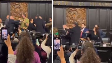 Alito Moreno y Noroña protagonizan un acto de violencia en la clausura de una sesión en la Cámara de Senadores.