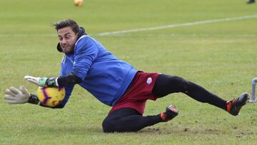 Casto durante un entrenamiento