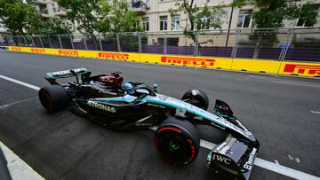 George Russell (Mercedes W15). Bakú, Azerbaiyán. F1 2024.