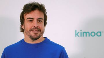 Fernando Alonso en el evento de Kimoa en Madrid.