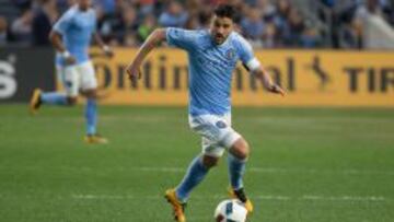 El delantero David Villa en el partido ante el Toronto FC, jugado en el Yankee Stadium.