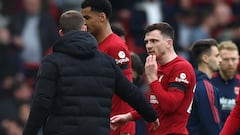 When Liverpool played Arsenal, an incident occurred in which referee Constantine Hatzidakis appeared to elbow defender Andy Robertson in the face.