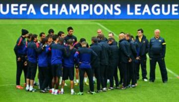 Entrenamiento en el Allianz Arena.