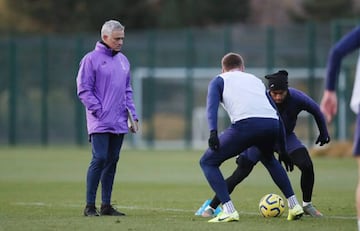 Earning his Spurs | Jose Mourinho takes Tottenham Hotspur training.