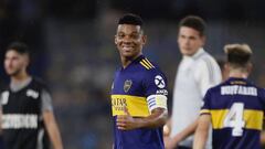 Frank Fabra durante un partido con Boca Juniors.