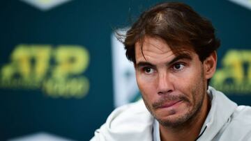 Nadal abandona tras lesionarse en el calentamiento: "Espero estar listo para el Masters"