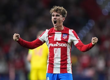 Griezmann, con la camiseta del Atlético.