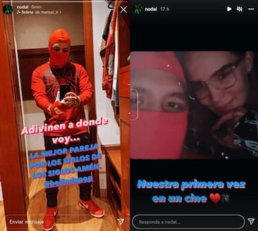 Christian Nodal se transforma en ‘Spider-Man’ para ir a ver ‘No Way Home’ con Belinda