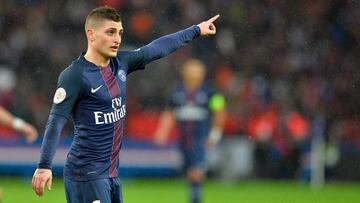 Verratti, en un partido con el PSG.