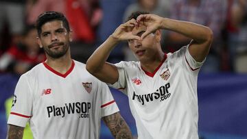 Ben Yedder celebra uno de sus goles.