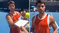 La conversación de Alcaraz con unos chavales que han ido a verle a Australia: es muy grande