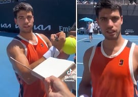 La conversación de Alcaraz con unos chavales que han ido a verle a Australia: es muy grande