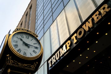 FILE PHOTO: A general view of Trump Tower in  New York City, U.S., October 1, 2023.REUTERS/David 'Dee' Delgado/File Photo