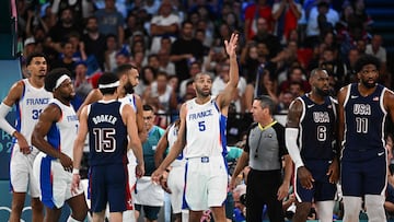 Nicolas Batum, durante la final de los Juegos Olímpicos de París 2024 frente a Estados Unidos.