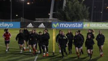 La Selecci&oacute;n, antes de medirse a Montenegro. 
 