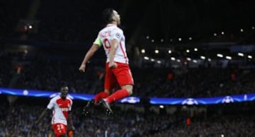 El delantero colombiano marcó el primer y el tercer gol del Mónaco en el partido ante el Manchester City, en Inglaterra, en la ida de los octavos de final de Champions League.