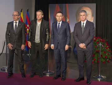 Jordi Cardoner, Bernd Schuster, Josep Maria Bartomeu y Jordi Mestre.   