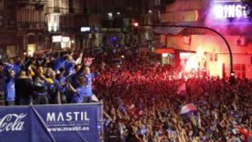 La ciudad entera se volcó con los jugadores para celebrar el ascenso del Depor a Primera División.