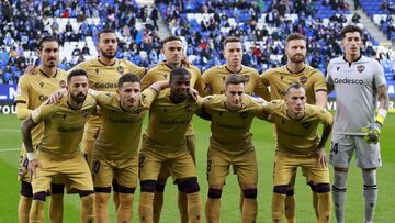 11/12/21 PARTIDO PRIMERA DIVISION
 LIGA SANTANDER FUTBOL
 ESPANYOL LEVANTE 
 
 FORMACION 