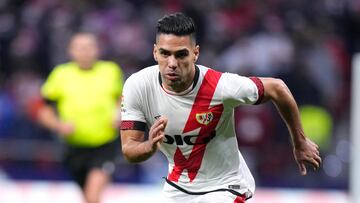 Falcao García durante un partido con Rayo Vallecano por LaLiga.