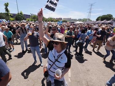 Gran ambiente minutos antes de la final de la Copa el Rey 2025 de rugby entre el Valladolid Rugby Asociación Club e Inexo El Salvador en el estadio José Zorrilla.