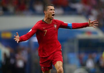 El astro portugués anotó tres goles contra España en su debut en Rusia 2018 para convertirse en el jugador más longevo de la historia en hacer tres o más goles en un Mundial.