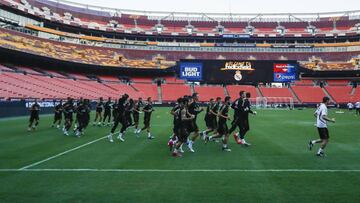 El Real Madrid se entren&oacute; ayer en el FedExField, en Landover (Maryland) donde esta noche se medir&aacute; al Arsenal de Emery.