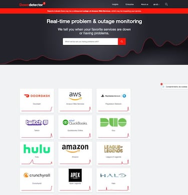 Segunda caída global de Internet en siete días: fallos en PSN, Twitch, Amazon, LOL, Facebook...