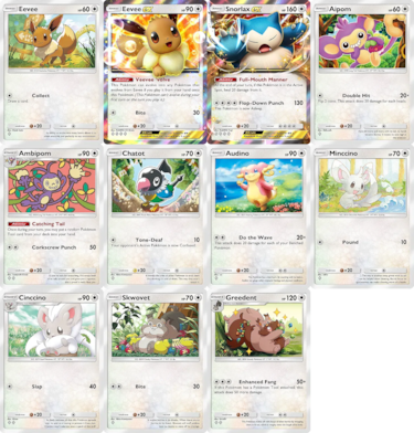 Pokémon TCG Pocket: lista completa de todas las cartas nuevas de la expansión A3b Arboleda de Eevee