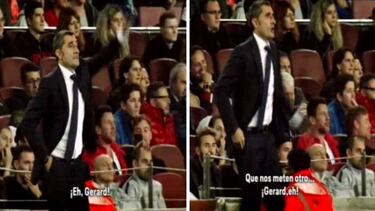 La acalorada discusión entre Valverde y Piqué ante el Betis