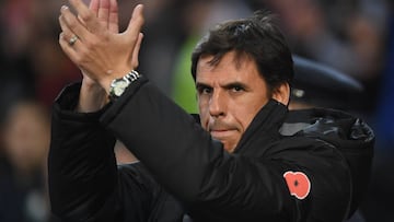 CARDIFF, WALES - NOVEMBER 14: Wales manager Chris Coleman looks on before the International match between Wales and Panama at Cardiff City Stadium on November 14, 2017 in Cardiff, Wales. (Photo by Michael Regan/Getty Images)