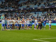 Málaga CF - S.D. Huesca. Victoria del Málaga.