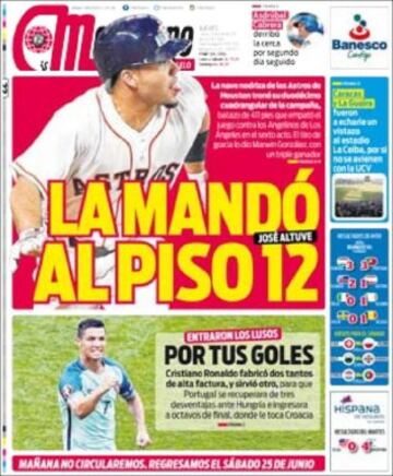 Portadas de la prensa mundial