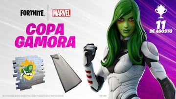 Arte oficial de la Copa Gamora en Fortnite