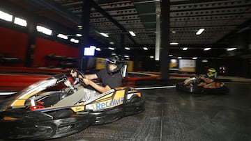 Quiles, durante el karting que organiz¨® el Deportivo.