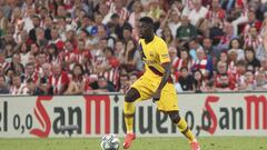 Soccer: La Liga - Athletic de Bilbao v Barcelona
 
 Dembele of Barcelona in action during La Liga Spanish championship, , football match between Athletic de Bilbao and Barcelona, August 16th, in Nuevo San Mames Stadium, Bilbao, Spain.
 
 
 16/08/2019 ONLY