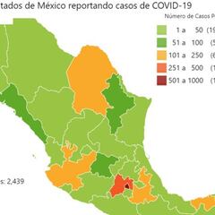 Mapa y casos de coronavirus en México por estados hoy 7 de abril