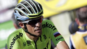 Alberto Contador, durante una etapa del Tour de Francia.