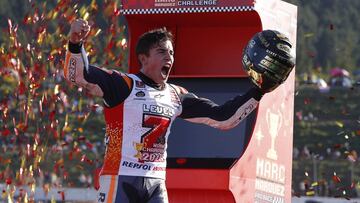 21/10/18 MOTOCICLISMO GP JAPON MOTEGI SEPTIMO TITULO MUNDIAL (QUINTO MOTOGP) ALEGRIA CELEBRACION  MARC MARQUEZ 
 FOTO:REPSOL/JAIME OLIVARES