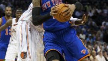 <b>INSUFICIENTES. </b>Melo Anthony anotó 36 puntos ante los Bobcats.
