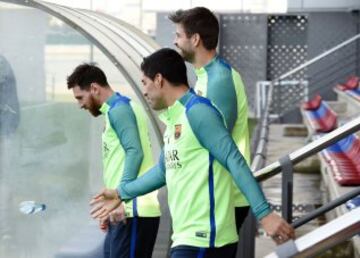 Lionel Messi, Luis Suarez y Gerard Pique 