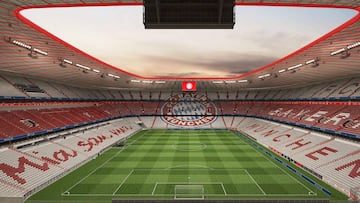 Recreación de cómo quedará el Allianz Arena tras el cambio de asientos.