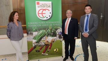 Rueda de prensa de los directivos de la Vasca