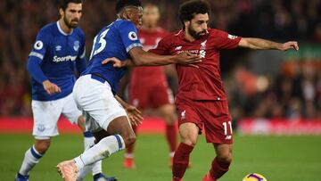 El colombiano Yerry Mina jug&oacute; todo el partido en la derrota de Everton 1-0 contra Liverpool, en partido de la fecha 14 de la Premier League en Anfield.