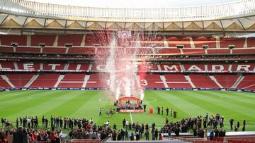 El Atlético de Madrid celebra LaLiga, en el Metropolitano.