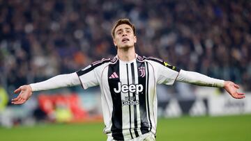 Soccer Football - Serie A - Juventus v Torino - Allianz Stadium, Turin, Italy - November 8, 2025 Juventus' Kenan Yildiz reacts REUTERS/Alessandro Garofalo