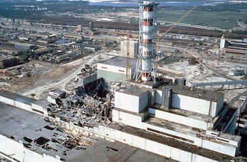 Reactor número cuatro de Chernobyl.