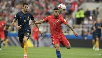 El jugador de la seleccion chilena Paulo Diaz supo sustituir a Gary Medel.